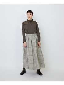 【LOISIR】オリジナルジャカードイージースカート 詳細画像 ブラウン系その他 5