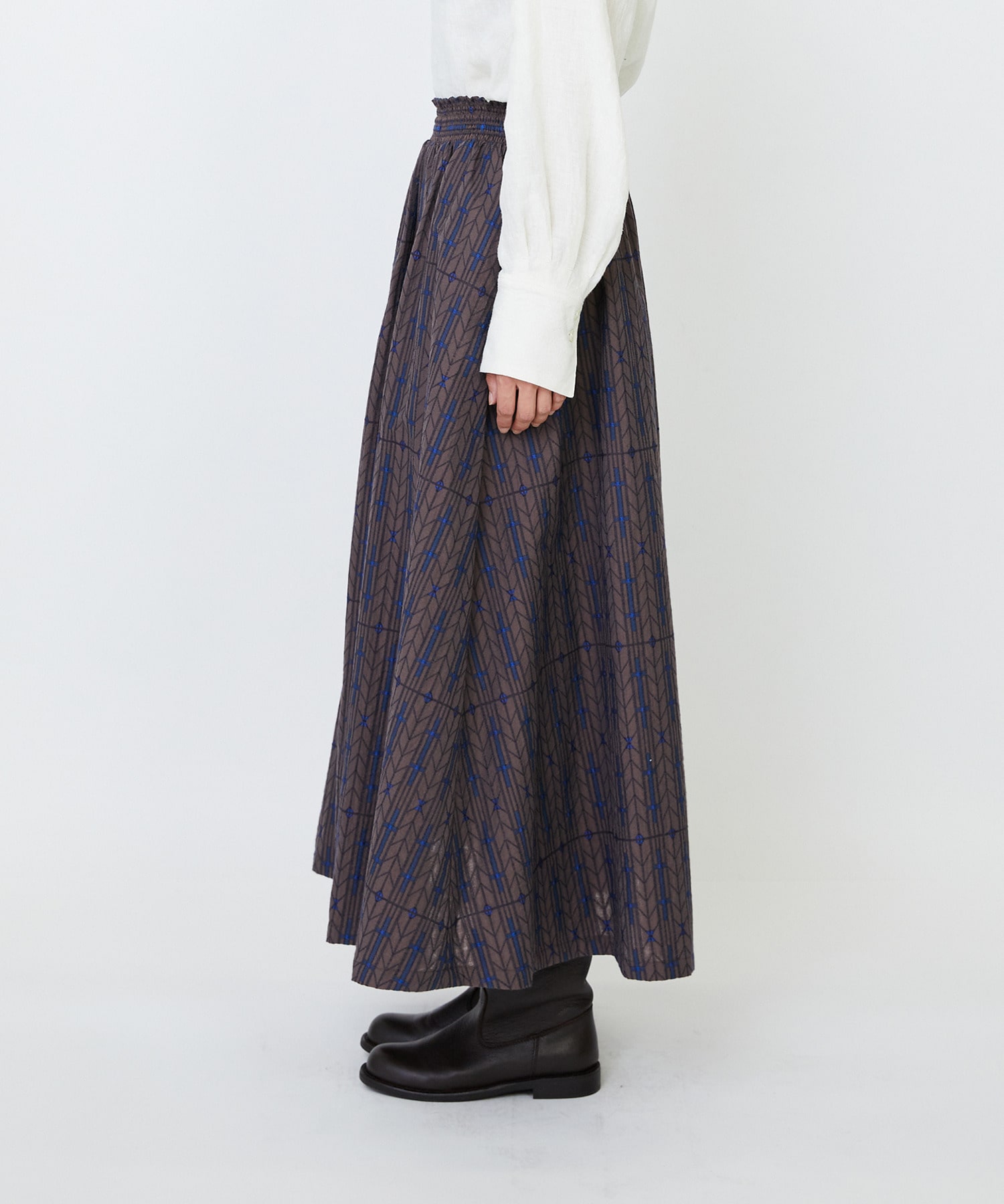 【LOISIR】オリジナルジャカードイージースカート 詳細画像 ブラウン系その他 19