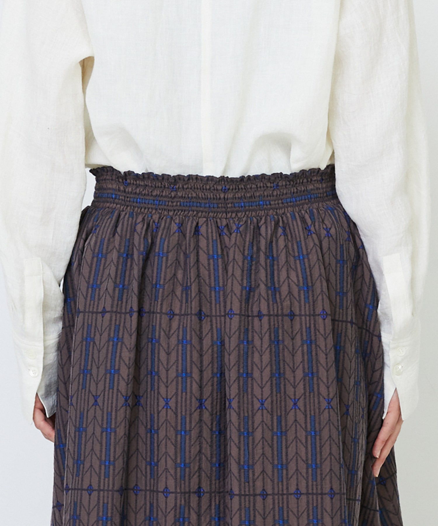【LOISIR】オリジナルジャカードイージースカート 詳細画像 ブラウン系その他 22