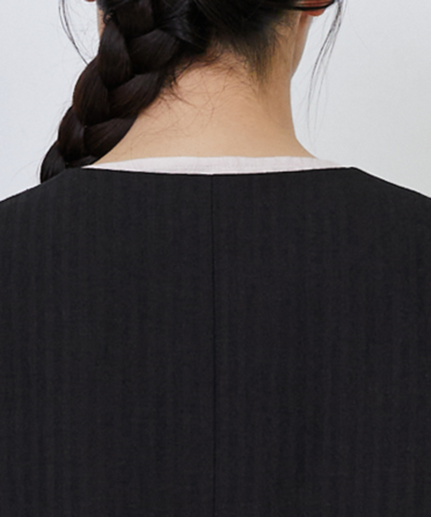 【LOISIR】ウールリネンヘリンボーンベスト 詳細画像 チャコールグレー 13