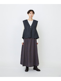 【LOISIR】クラシカルツイードAラインベスト 詳細画像 ベージュ系その他 11