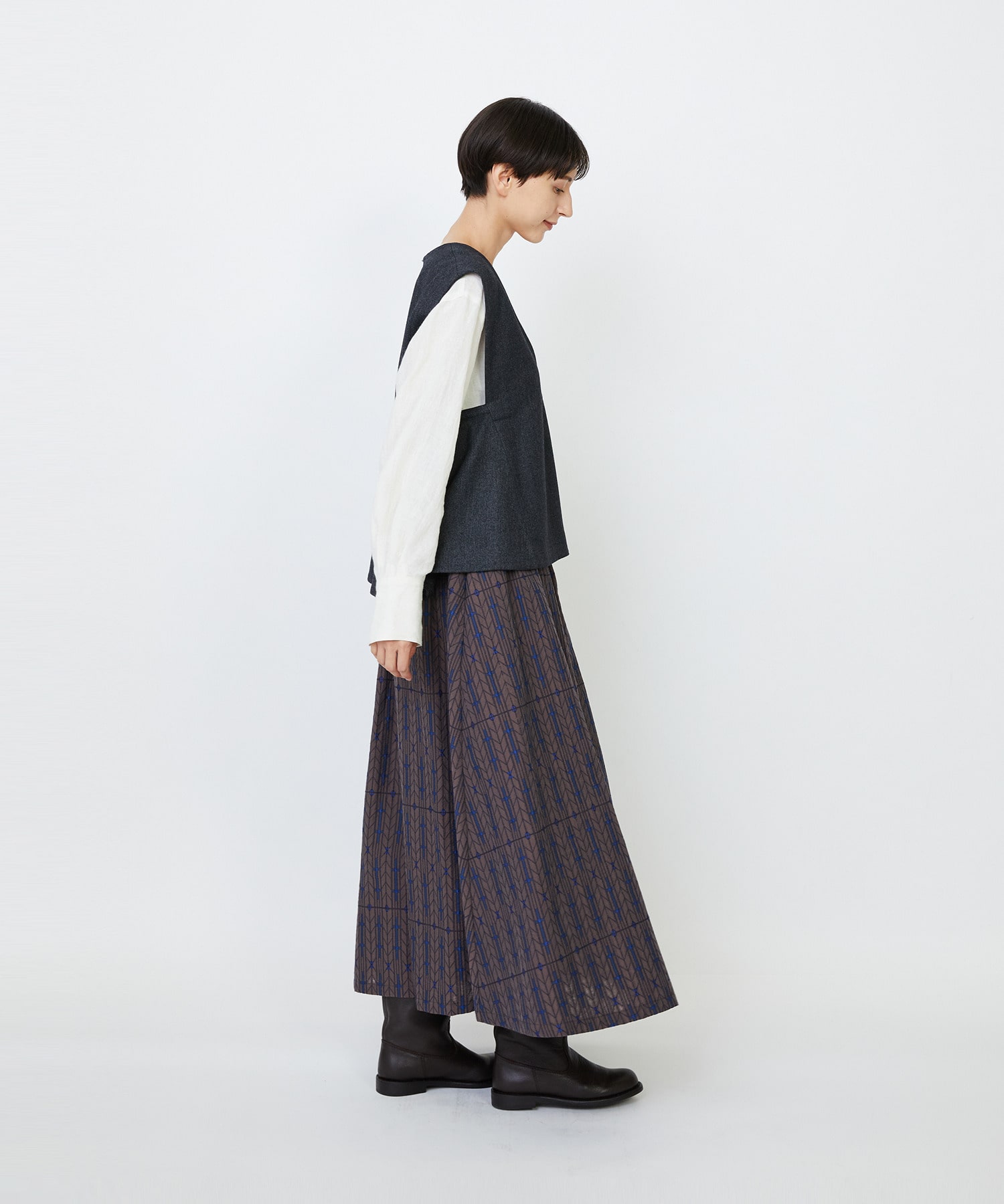 【LOISIR】クラシカルツイードAラインベスト 詳細画像 ベージュ系その他 14