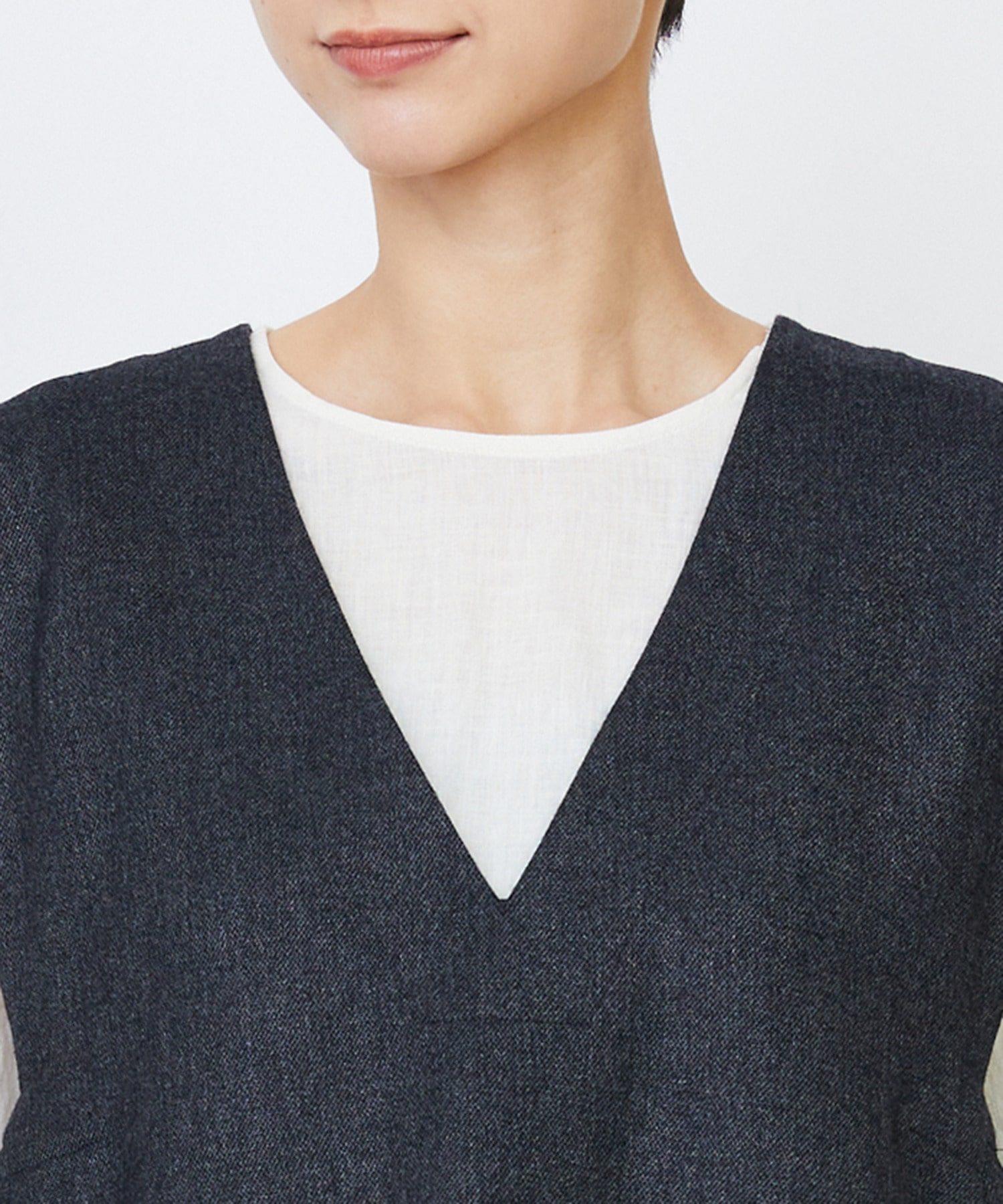 【LOISIR】クラシカルツイードAラインベスト 詳細画像 ベージュ系その他 19