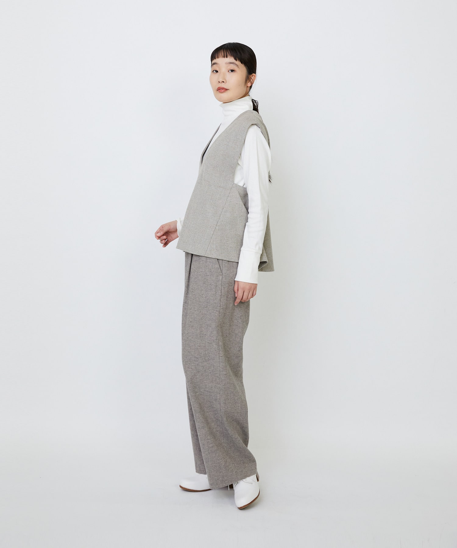 【LOISIR】クラシカルツイードAラインベスト 詳細画像 ベージュ系その他 5