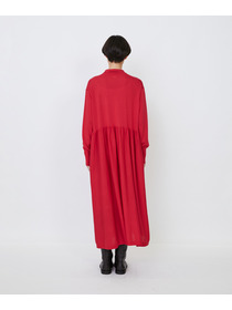 【LOISIR】｜2BUY10%OFF・3BUY20%OFF｜ウール梳毛天竺ポロワンピース 詳細画像 チャコールグレー 10