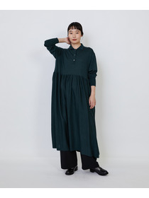 【LOISIR】｜2BUY10%OFF・3BUY20%OFF｜ウール梳毛天竺ポロワンピース 詳細画像 チャコールグレー 12