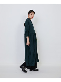 【LOISIR】｜2BUY10%OFF・3BUY20%OFF｜ウール梳毛天竺ポロワンピース 詳細画像 チャコールグレー 13