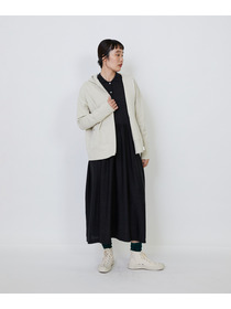 【LOISIR】｜2BUY10%OFF・3BUY20%OFF｜ウール梳毛天竺ポロワンピース 詳細画像 チャコールグレー 19