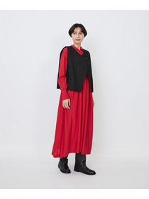 【LOISIR】｜2BUY10%OFF・3BUY20%OFF｜ウール梳毛天竺ポロワンピース 詳細画像 チャコールグレー 2