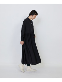 【LOISIR】｜2BUY10%OFF・3BUY20%OFF｜ウール梳毛天竺ポロワンピース 詳細画像 チャコールグレー 23