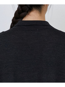 【LOISIR】｜2BUY10%OFF・3BUY20%OFF｜ウール梳毛天竺ポロワンピース 詳細画像 チャコールグレー 29
