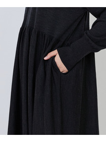 【LOISIR】｜2BUY10%OFF・3BUY20%OFF｜ウール梳毛天竺ポロワンピース 詳細画像 チャコールグレー 31