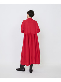 【LOISIR】｜2BUY10%OFF・3BUY20%OFF｜ウール梳毛天竺ポロワンピース 詳細画像 チャコールグレー 7