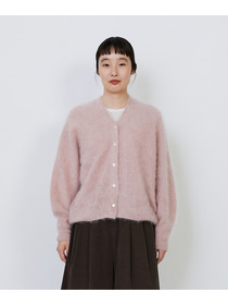 【LOISIR】カシミヤファー加工カーディガン 詳細画像 グレー 15