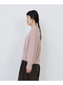 【LOISIR】カシミヤファー加工カーディガン 詳細画像 グレー 16