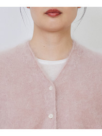 【LOISIR】カシミヤファー加工カーディガン 詳細画像 グレー 18