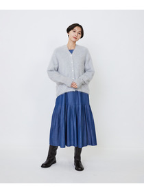 【LOISIR】カシミヤファー加工カーディガン 詳細画像 グレー 3