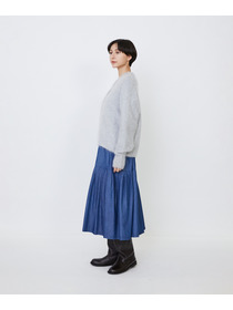 【LOISIR】カシミヤファー加工カーディガン 詳細画像 グレー 5