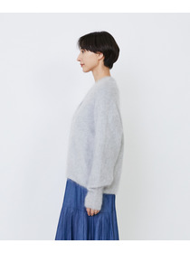 【LOISIR】カシミヤファー加工カーディガン 詳細画像 グレー 7