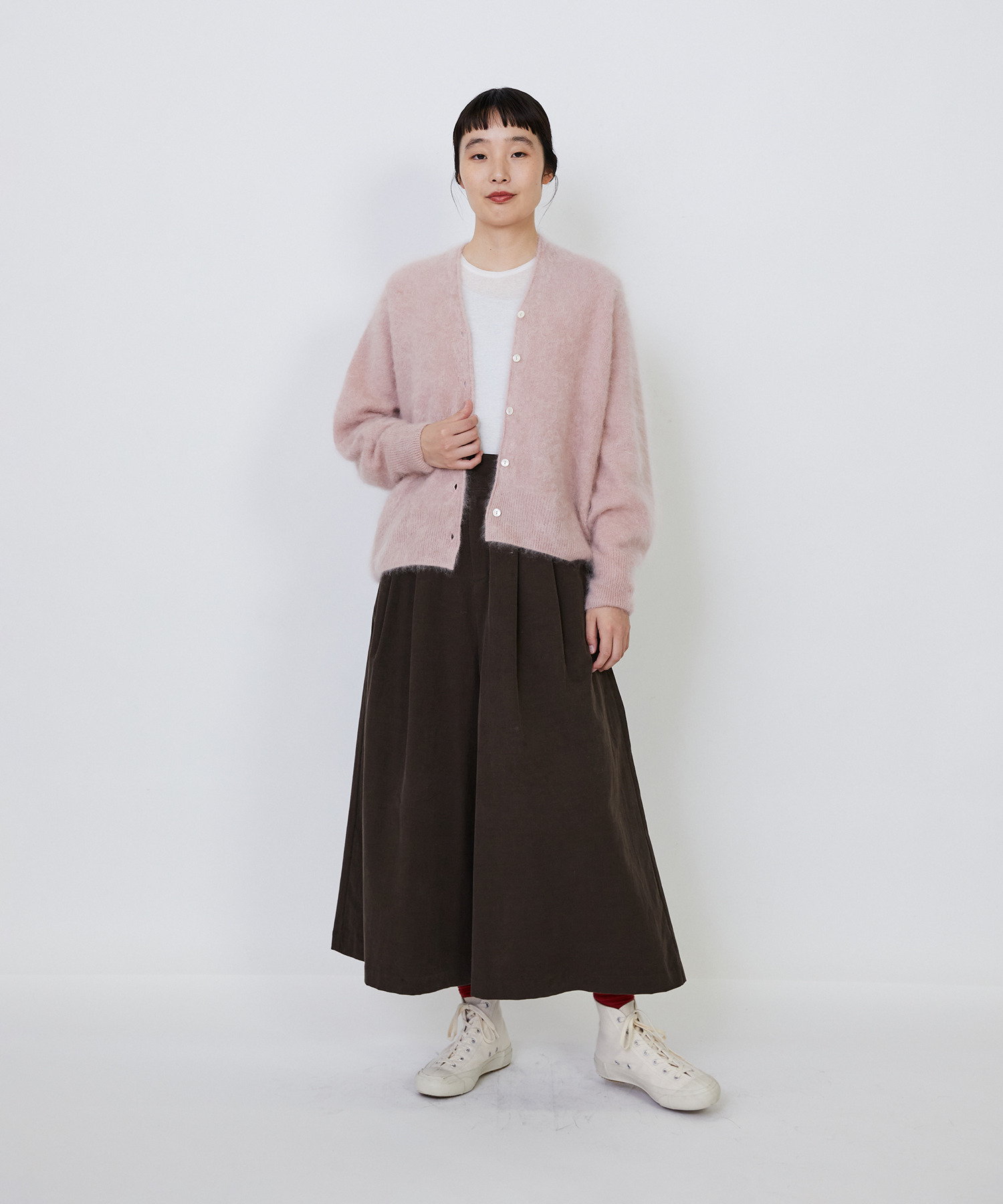 【LOISIR】カシミヤファー加工カーディガン 詳細画像 グレー 10