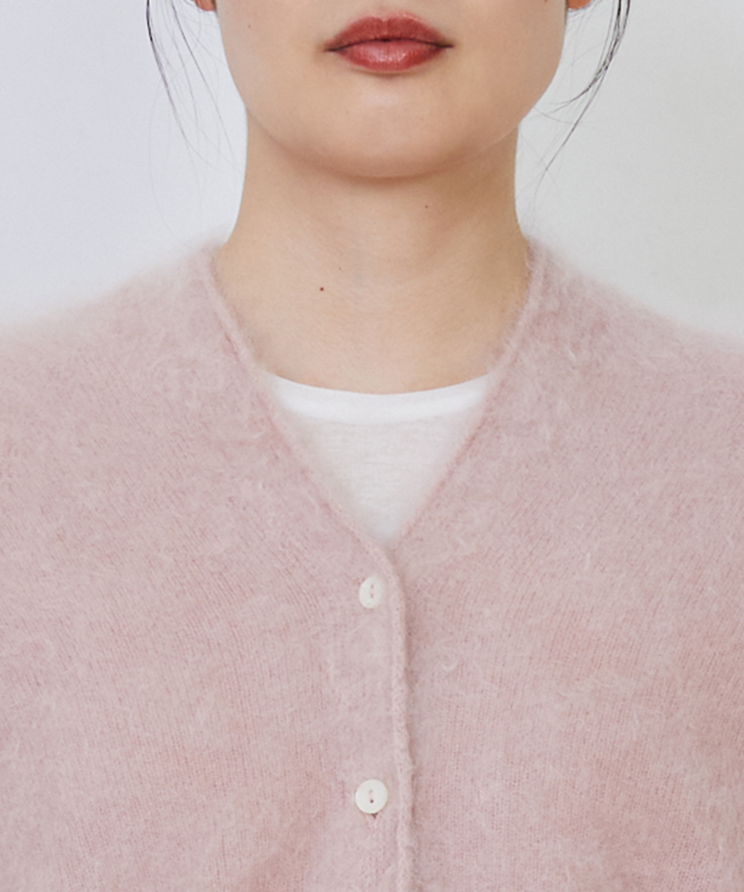 【LOISIR】カシミヤファー加工カーディガン 詳細画像 グレー 18