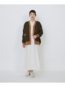 【LOISIR】【リバーシブル・ユニセックス】コットンダブルジャカードカーディガン 詳細画像 ブラック 14