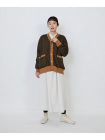 【LOISIR】【リバーシブル・ユニセックス】コットンダブルジャカードカーディガン 詳細画像 ブラック 16