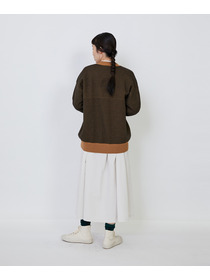 【LOISIR】【リバーシブル・ユニセックス】コットンダブルジャカードカーディガン 詳細画像 ブラック 18