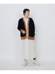 【LOISIR】【リバーシブル・ユニセックス】コットンダブルジャカードカーディガン 詳細画像 ブラック 19