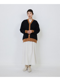 【LOISIR】【リバーシブル・ユニセックス】コットンダブルジャカードカーディガン 詳細画像 ブラック 20