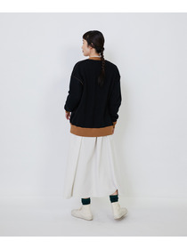 【LOISIR】【リバーシブル・ユニセックス】コットンダブルジャカードカーディガン 詳細画像 ブラック 23