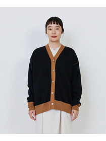 【LOISIR】【リバーシブル・ユニセックス】コットンダブルジャカードカーディガン 詳細画像 ブラック 27