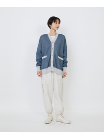 【LOISIR】【リバーシブル・ユニセックス】コットンダブルジャカードカーディガン 詳細画像 ブラック 3