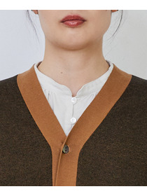 【LOISIR】【リバーシブル・ユニセックス】コットンダブルジャカードカーディガン 詳細画像 ブラック 30