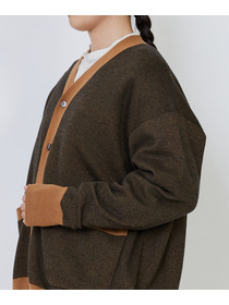 【LOISIR】【リバーシブル・ユニセックス】コットンダブルジャカードカーディガン 詳細画像 ブラック 32