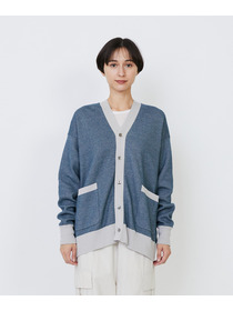 【LOISIR】【リバーシブル・ユニセックス】コットンダブルジャカードカーディガン 詳細画像 ブラック 8