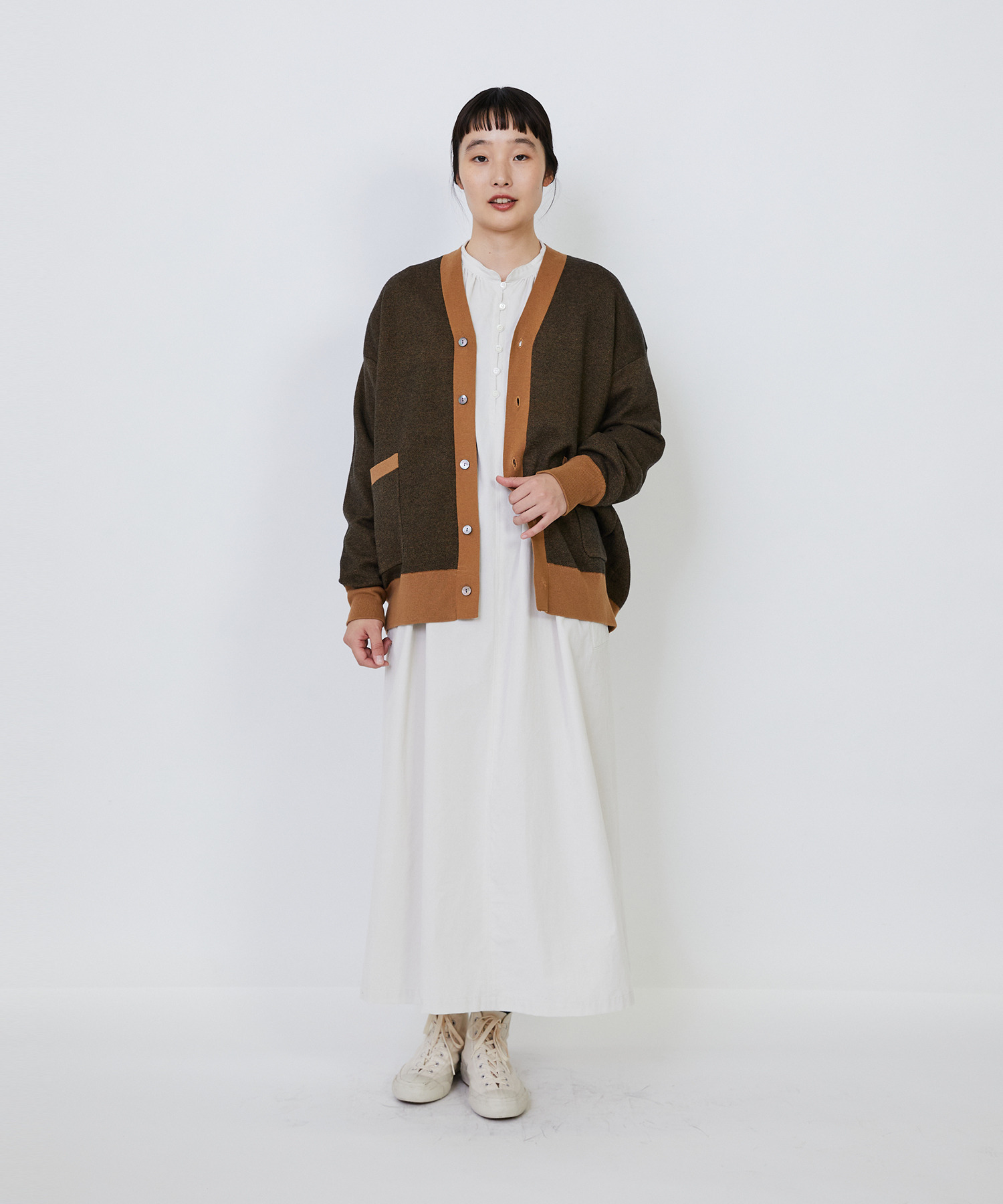 【LOISIR】【リバーシブル・ユニセックス】コットンダブルジャカードカーディガン 詳細画像 ブラック 14