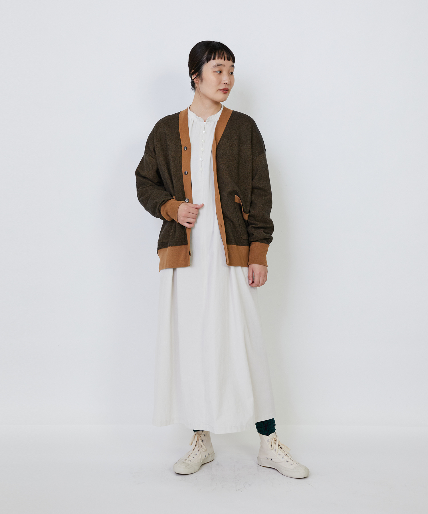 【LOISIR】【リバーシブル・ユニセックス】コットンダブルジャカードカーディガン 詳細画像 ブラック 15