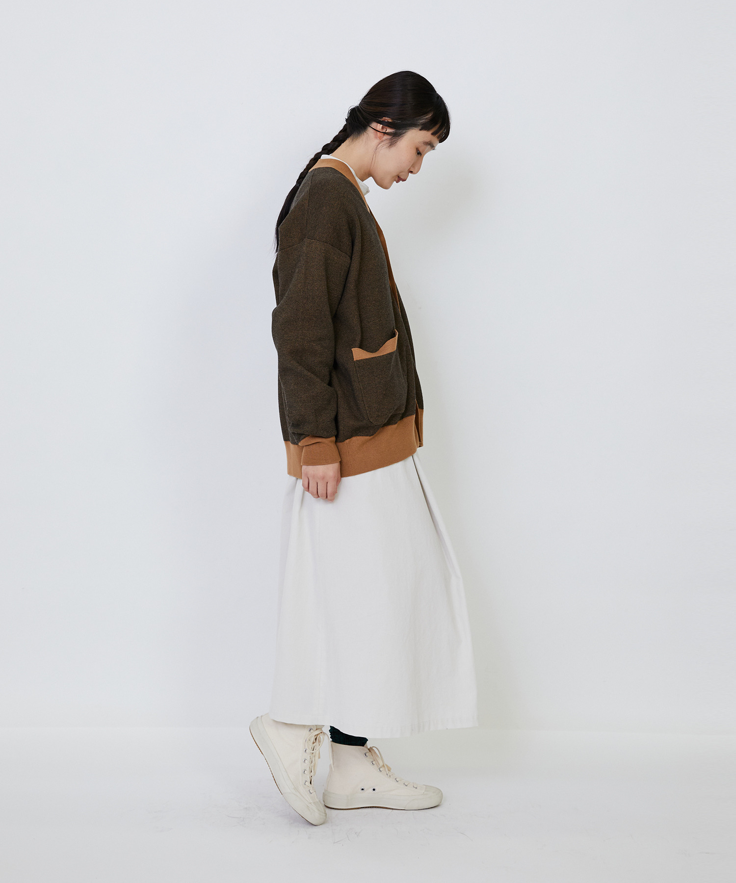 【LOISIR】【リバーシブル・ユニセックス】コットンダブルジャカードカーディガン 詳細画像 ブラック 17