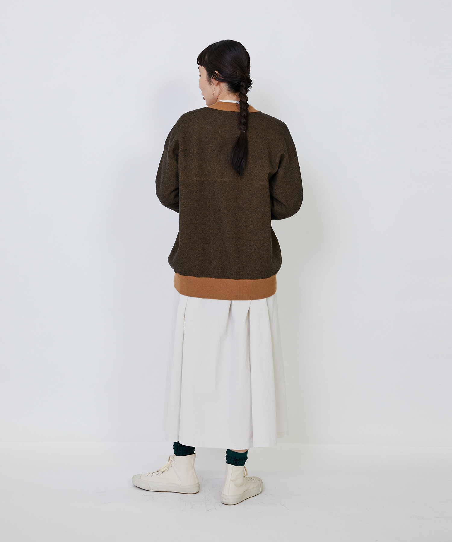 【LOISIR】【リバーシブル・ユニセックス】コットンダブルジャカードカーディガン 詳細画像 ブラック 18