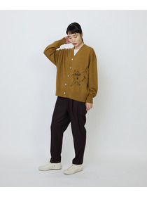 【LOISIR】【EC限定・アーティストコラボ】LOISIR×TORANEKOBONBONインターシャニットカーディガン 詳細画像 ブラック 12