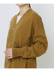 【LOISIR】【EC限定・アーティストコラボ】LOISIR×TORANEKOBONBONインターシャニットカーディガン 詳細画像 ブラック 21