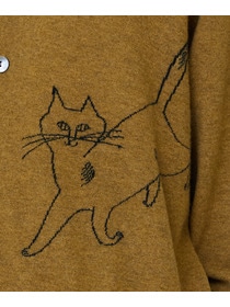 【LOISIR】【EC限定・アーティストコラボ】LOISIR×TORANEKOBONBONインターシャニットカーディガン 詳細画像 ブラック 22