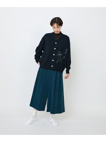 【LOISIR】【EC限定・アーティストコラボ】LOISIR×TORANEKOBONBONインターシャニットカーディガン 詳細画像 ブラック 4