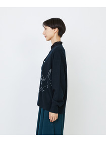 【LOISIR】【EC限定・アーティストコラボ】LOISIR×TORANEKOBONBONインターシャニットカーディガン 詳細画像 ブラック 8