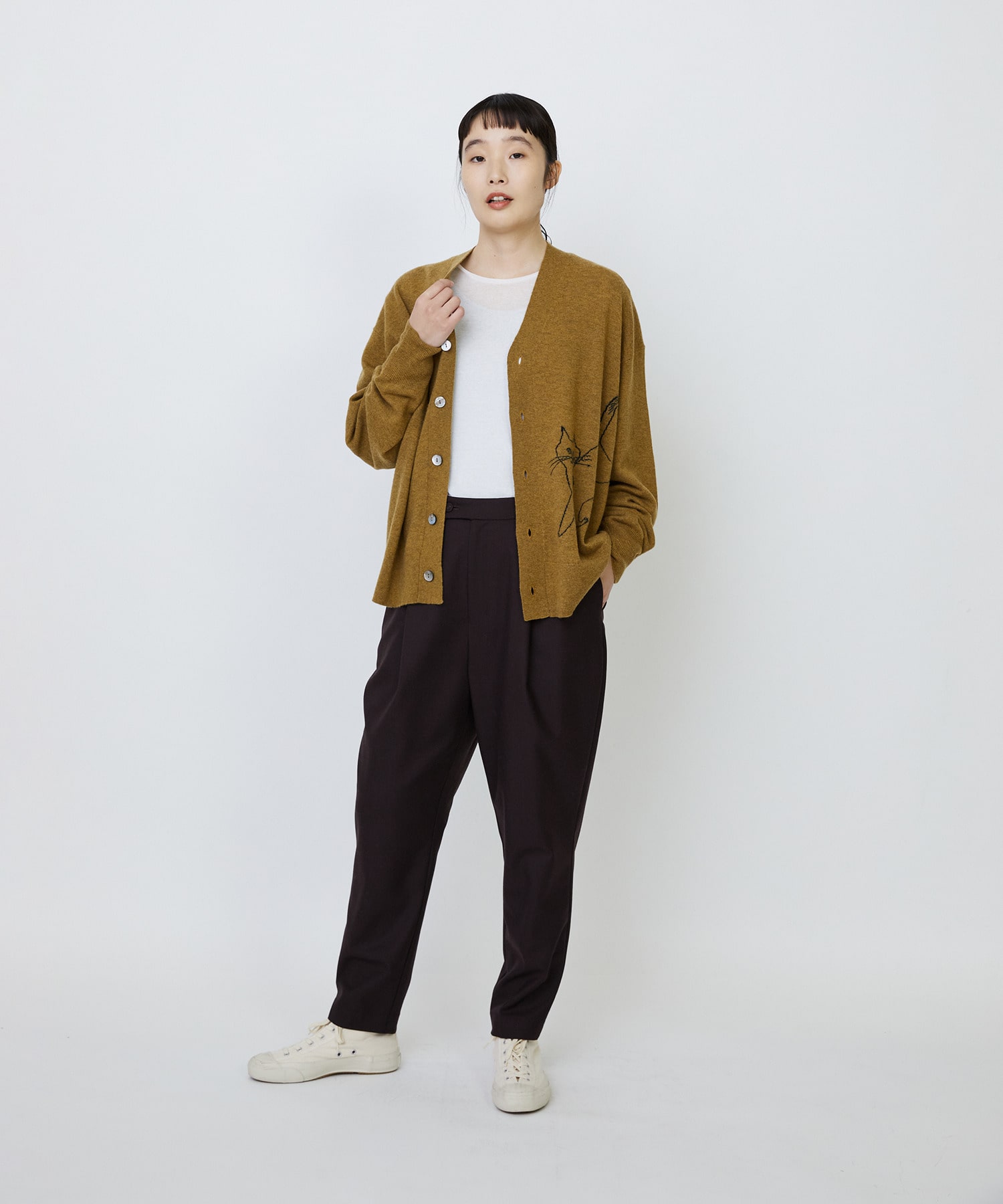 【LOISIR】【EC限定・アーティストコラボ】LOISIR×TORANEKOBONBONインターシャニットカーディガン 詳細画像 ブラック 11