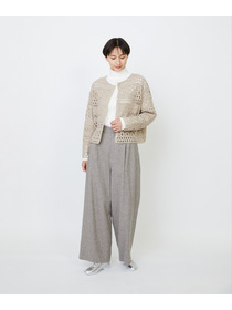 【LOISIR】｜2BUY10%OFF・3BUY20%OFF｜【2WAY】レース編みカーディガン 詳細画像 ベージュ 2