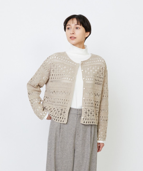【LOISIR】｜2BUY10%OFF・3BUY20%OFF｜【2WAY】レース編みカーディガン