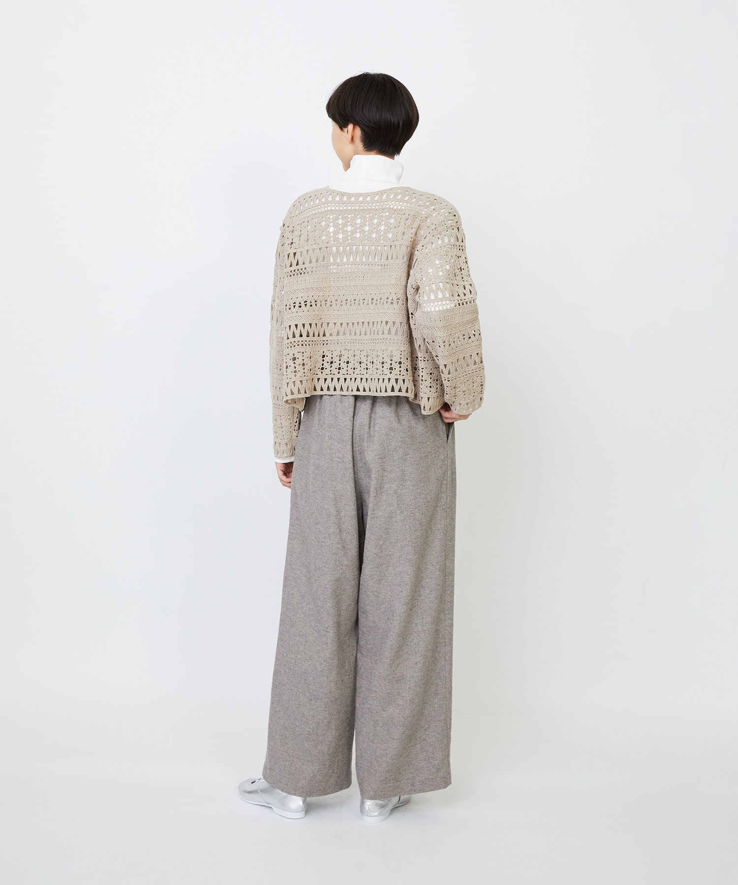 【LOISIR】｜2BUY10%OFF・3BUY20%OFF｜【2WAY】レース編みカーディガン 詳細画像 ベージュ 6