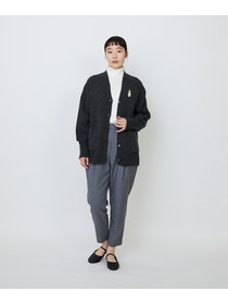 【LOISIR】ホールガーメントカシミヤ混天竺カーディガン 詳細画像 ベージュ 1